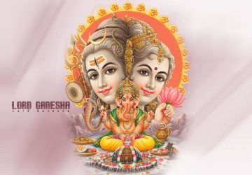 Shree Ganesh With Shiv And Maa Parvati