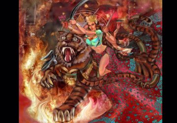Abstract Paintings Of Goddess Durga
