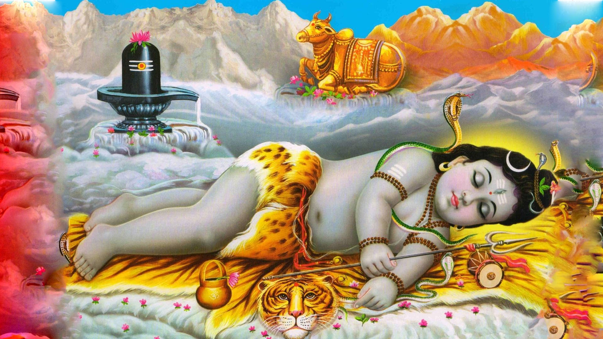 Childhood Cute Shiva Wallpaper with Mahagauri  HinduWallpaper