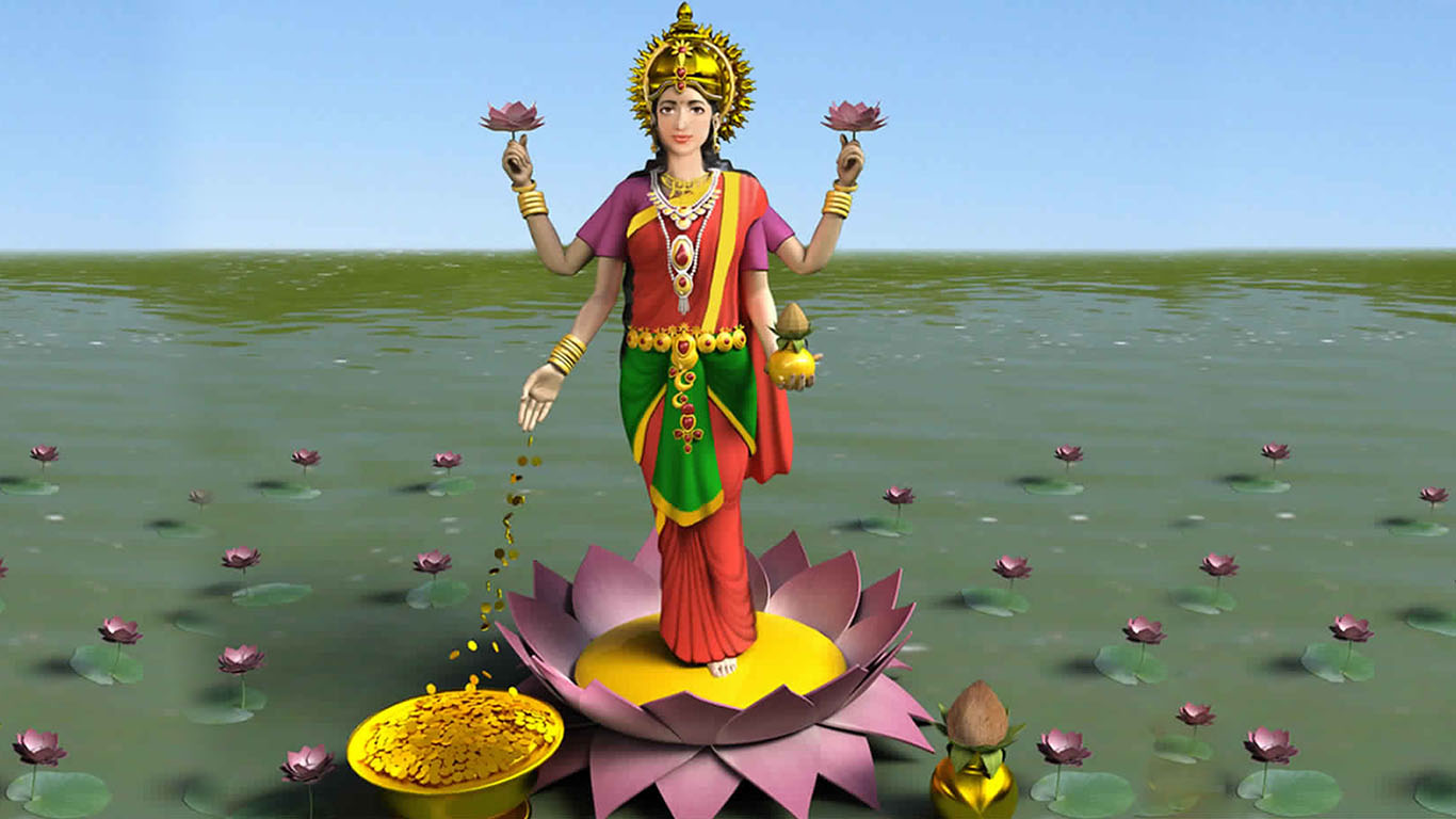 Goddess Lakshmi 3d Images