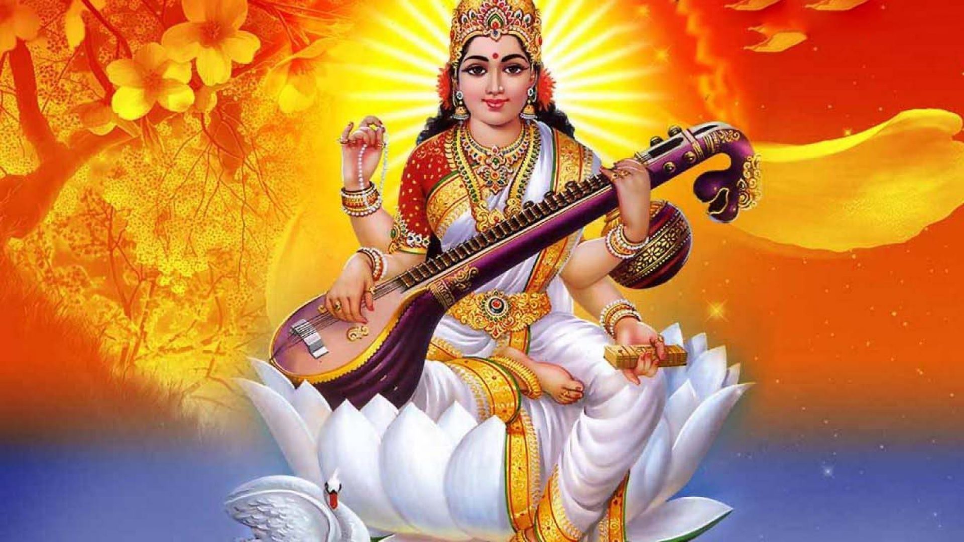 Images Of Goddess Saraswati Devi.