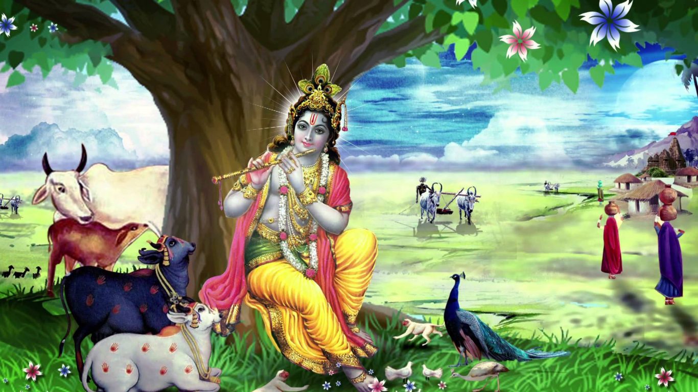 Krishna With Cow Hd Images - God HD Wallpapers