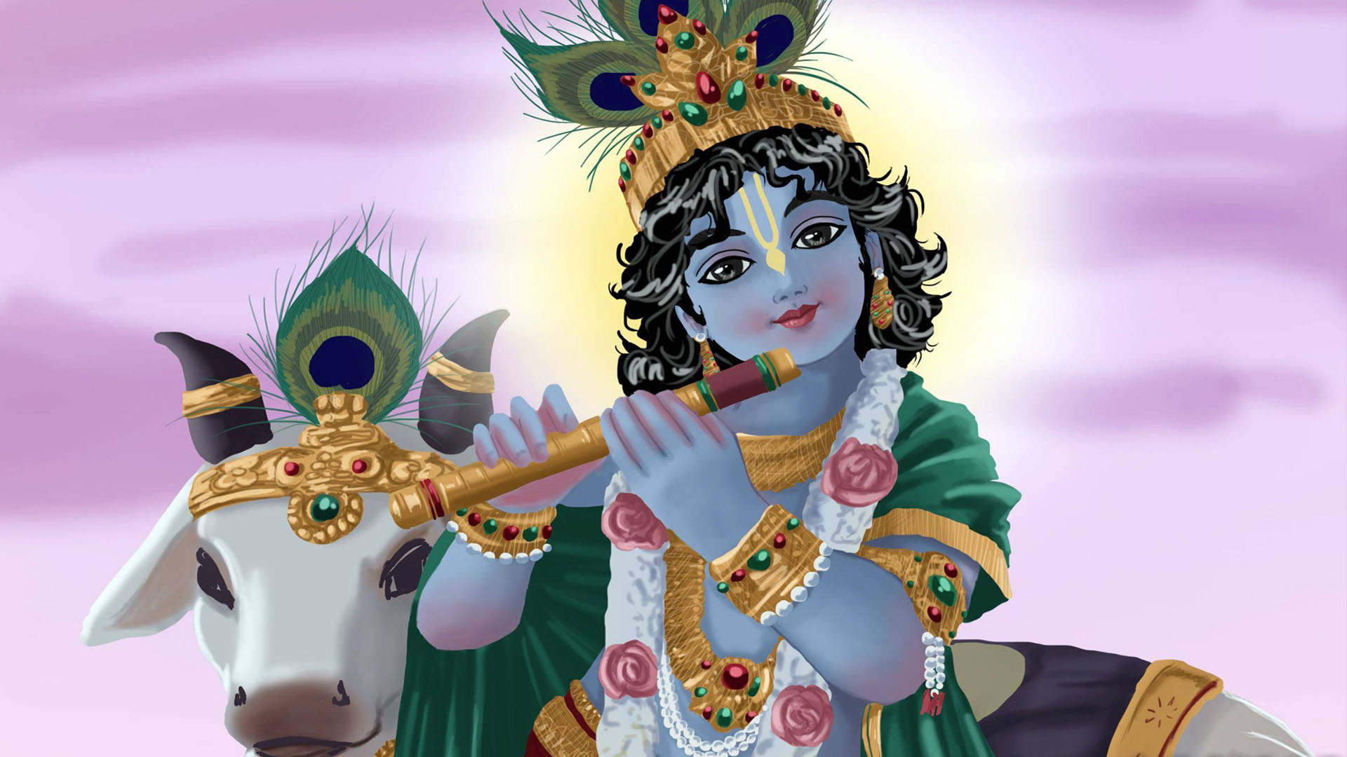 Little Krishna With Cow Images - God HD Wallpapers