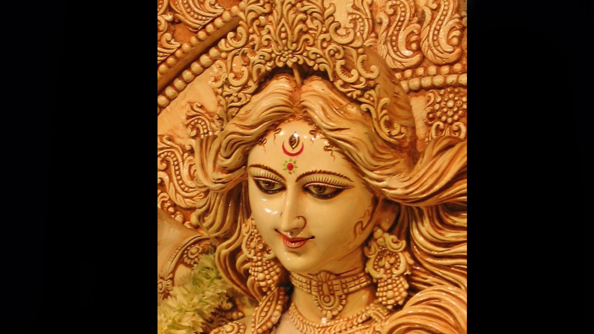Maa Durga Face 3d Hd Image | Goddess Maa Durga