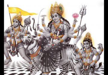 Maa Durga Hanuman Image