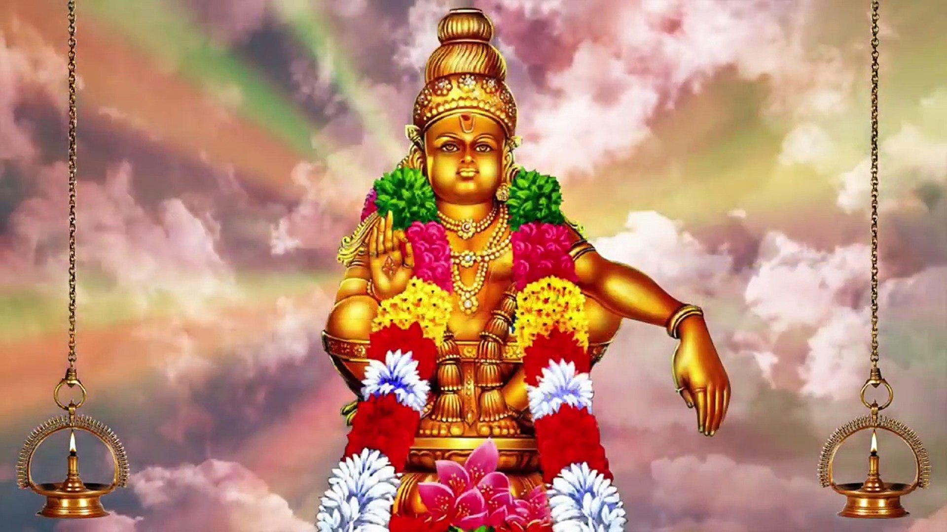 Download Lord Ayyappa With Golden Trinkets Wallpaper | Wallpapers.com