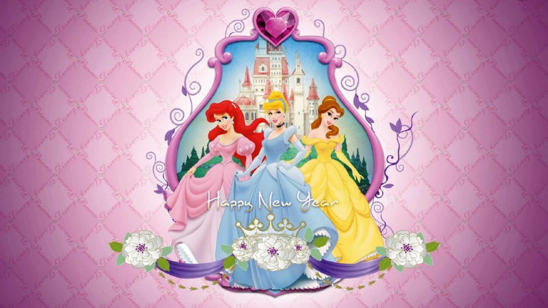 Heroines Of Disney Happy New Year Image 1366x768 God HD Wallpapers