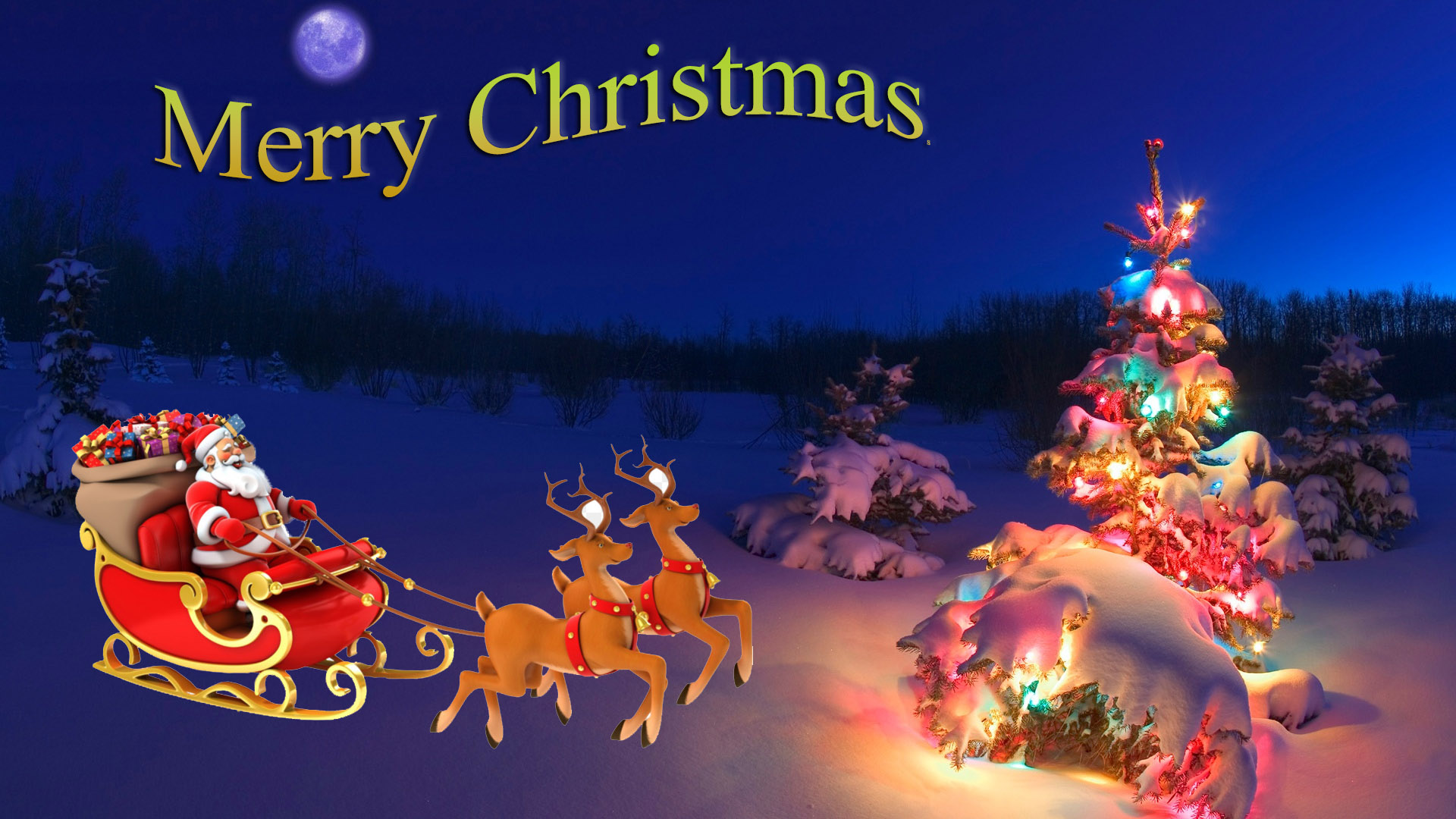 Images Of Santa Claus And Christmas Tree - God HD Wallpapers