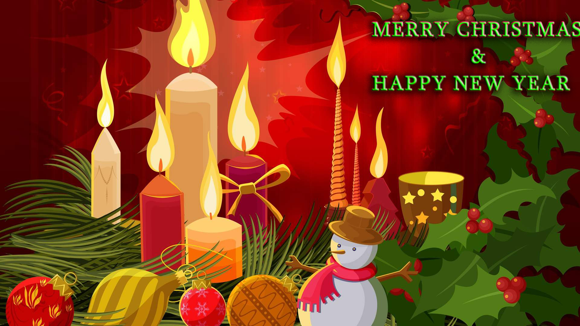 Merry Christmas And Happy New Year Image Hd