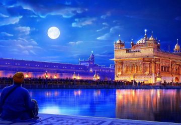 The Golden Temple At Night In Amritsar India 1366×768 Wallpaper