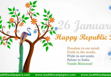 Indian Republic Day Greeting Quote Desktop Laptop Wallpaper