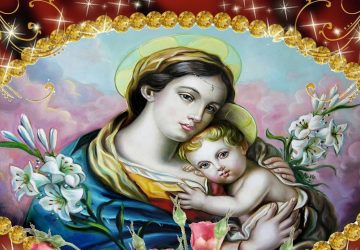 Beautiful 3d Hd Image Of Mother Mary And Baby Jesus