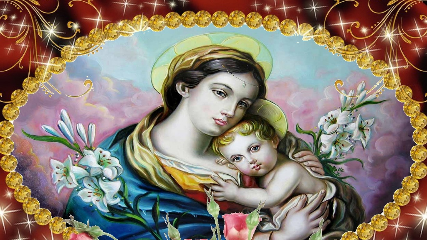 Beautiful 3d Hd Image Of Mother Mary And Baby Jesus - God HD Wallpapers