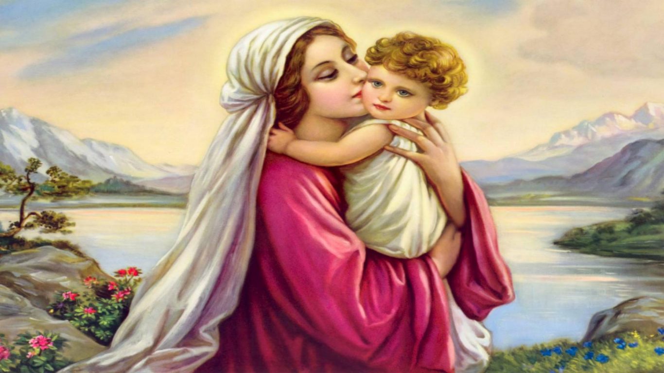Beautiful Mother Mary And Baby Jesus Hd Wallpaper 1920×1080 | Christian  Wallpapers