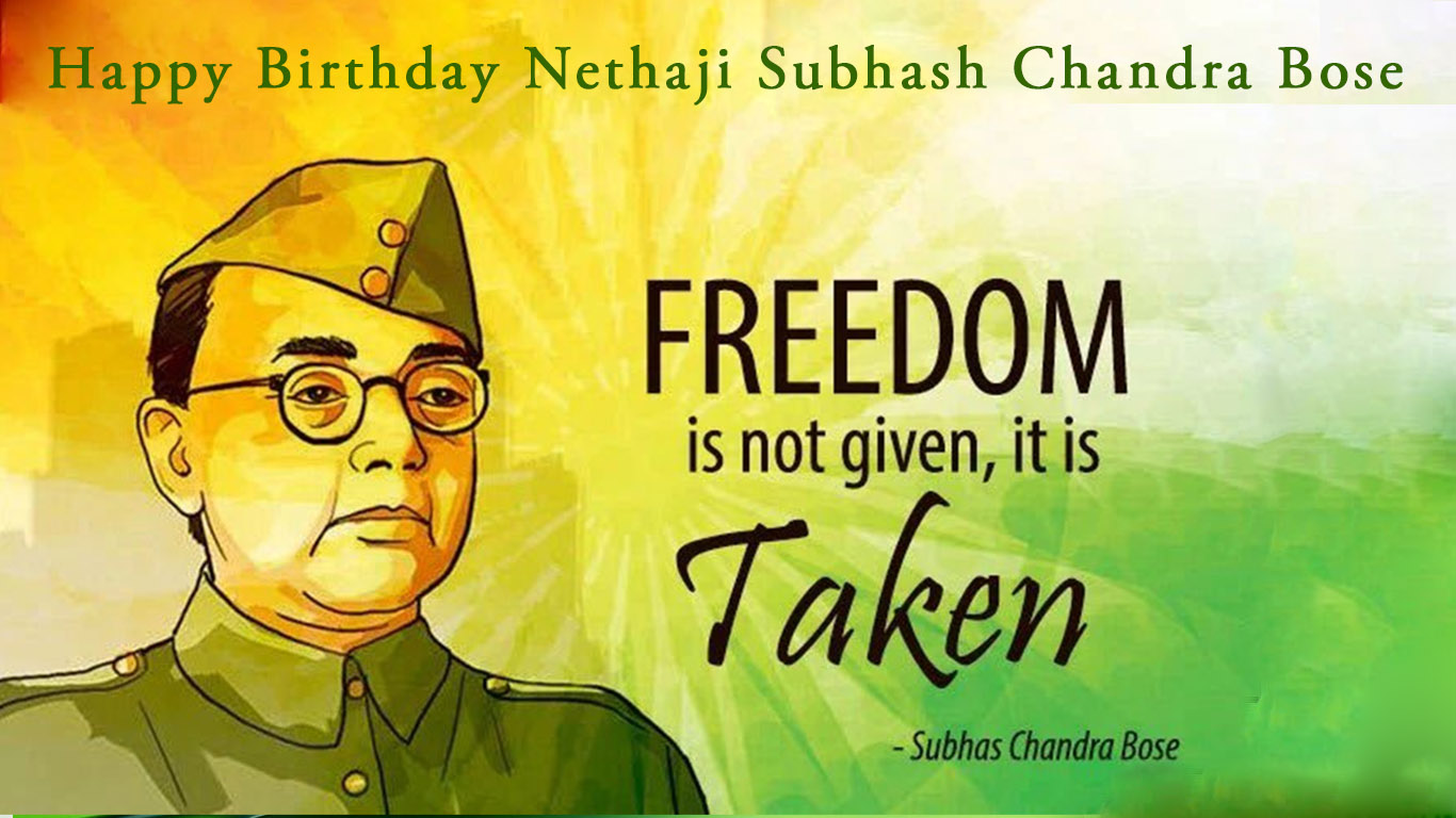 Few Important Lines On Subhash Chandra Bose Happy Birthday Netaji Subhash  Chandra Bose - God HD Wallpapers