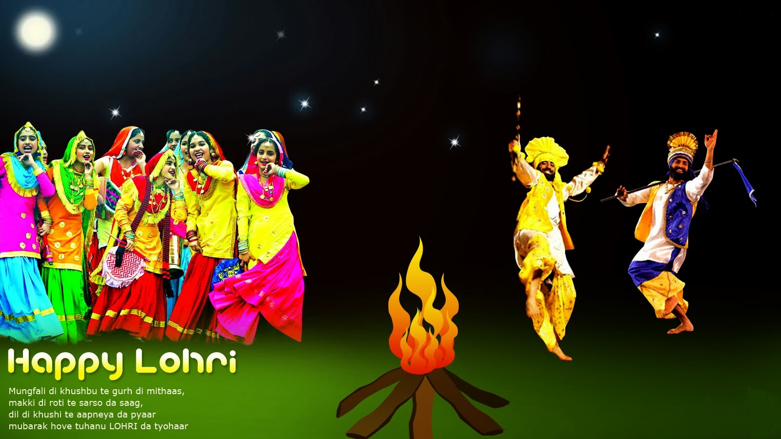 Happy Lohri Festival Photos Free Download Happy Lohri Sms With Wallpapers