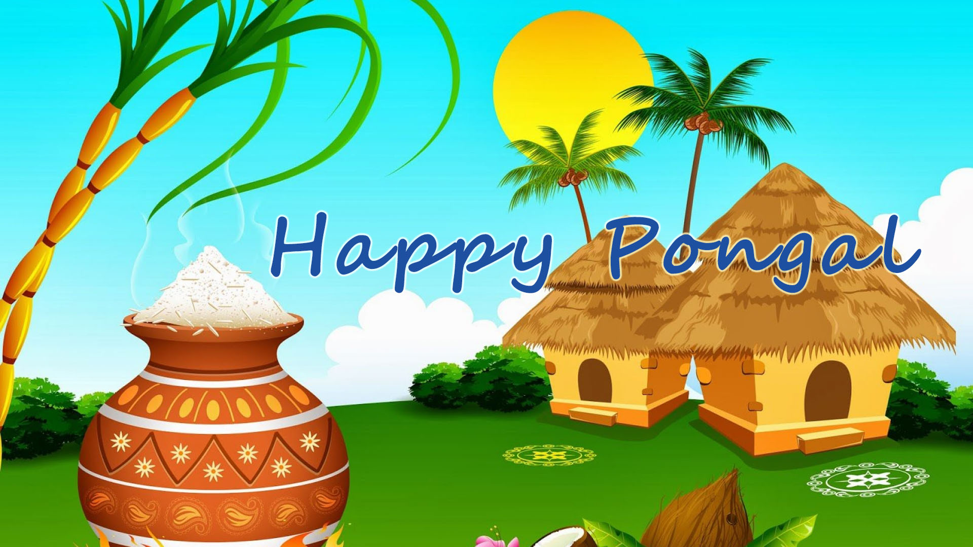 Happy Pongal Hd Desktop Background Wallpapers