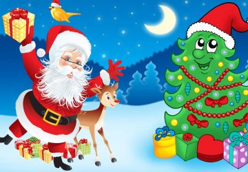 Images Of Santa Claus And Christmas Tree Hd