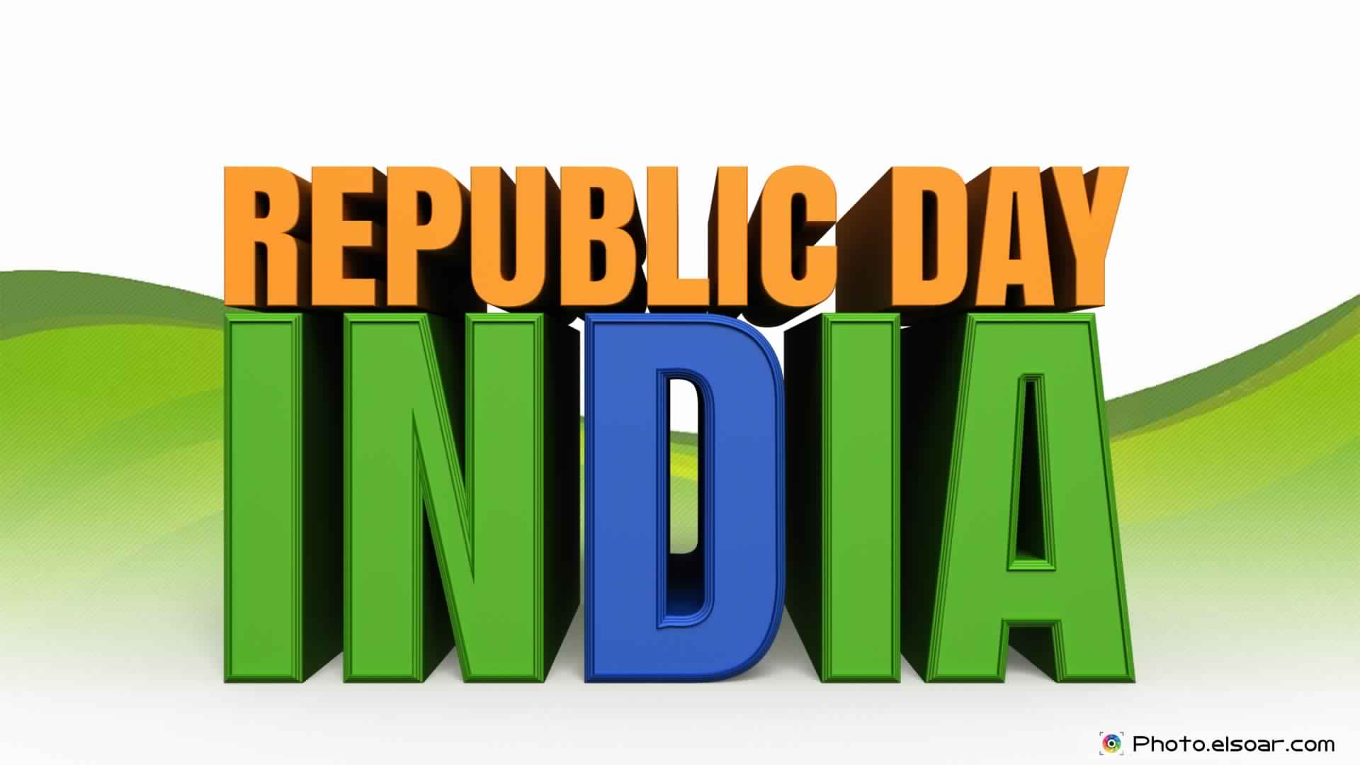 India Republic Day Image With Saffron Green Blue Colors 26 January