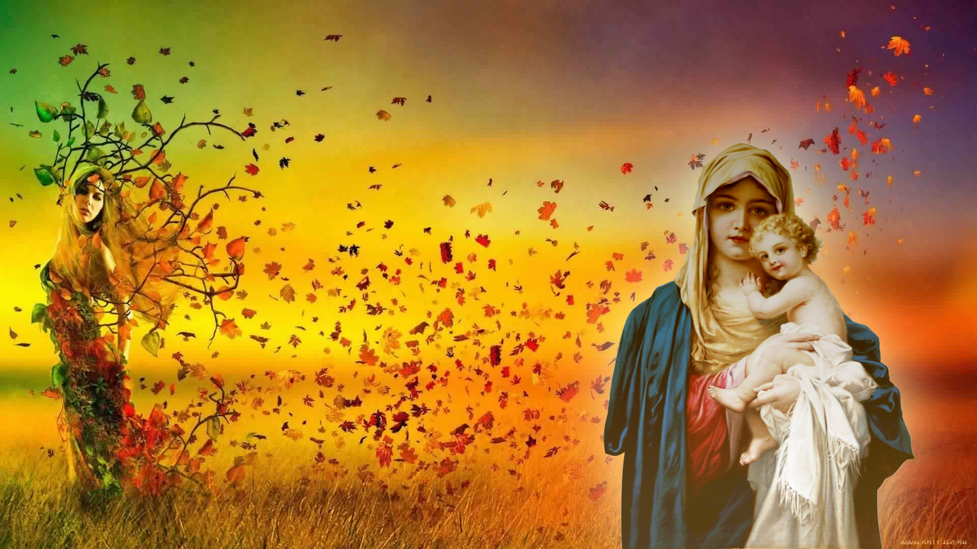 Mother Mary With Baby Jesus Hd Wallpapers