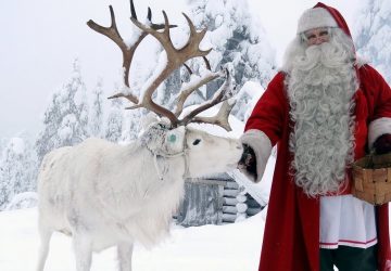 Santa And His Reindeer Silhouette