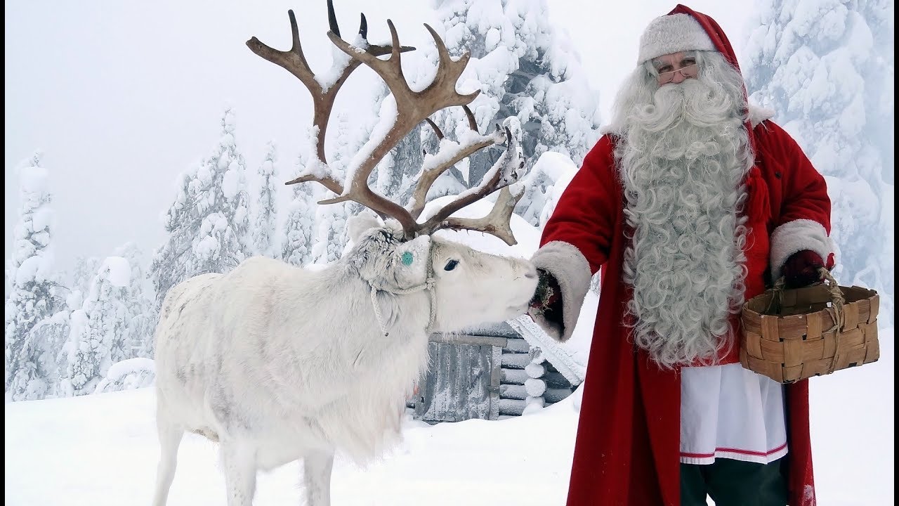 Santa And His Reindeer Silhouette