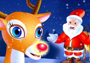 Santa Claus With Reindeer Wallpaper