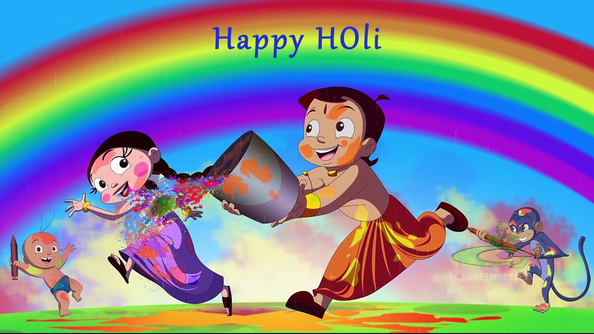 Images Of Holi Festival In Cartoon - God HD Wallpapers