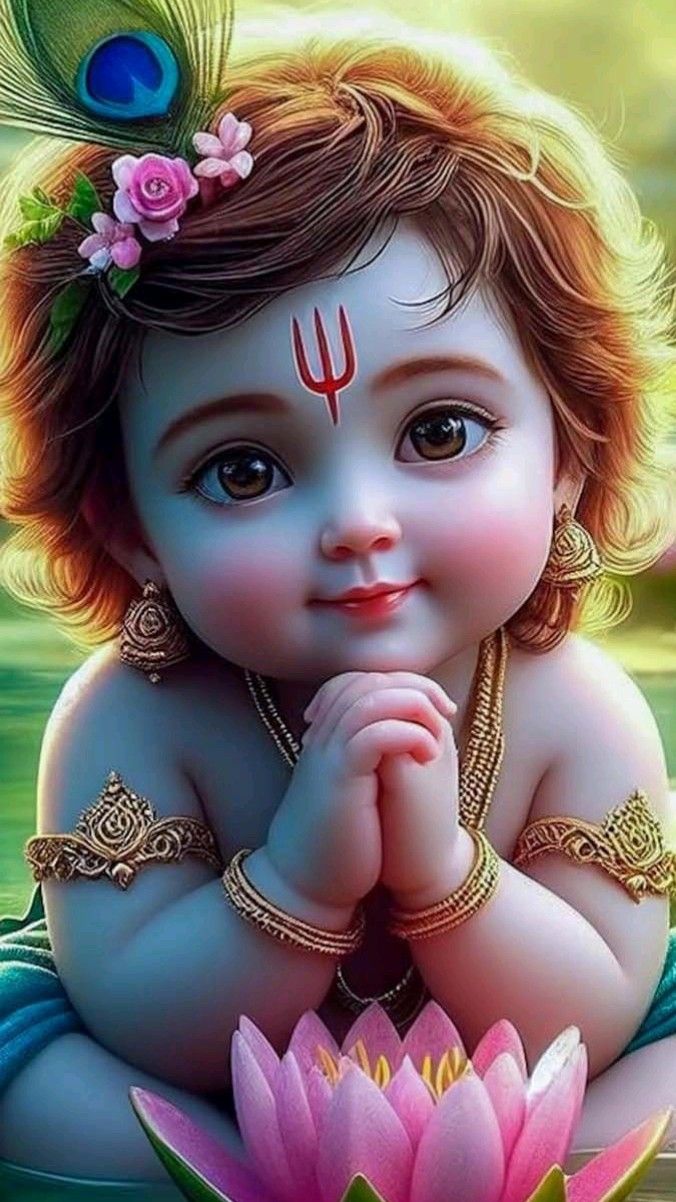 Baby Krishna Cute Animated Wallpaper Download