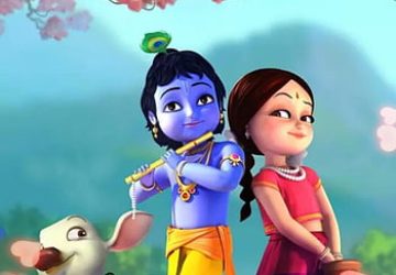 Desktop-wallpaper-Little-radhe-krishna-animated